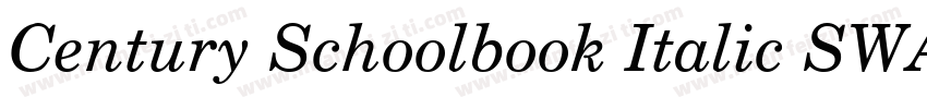 Century Schoolbook Italic SWA字体转换